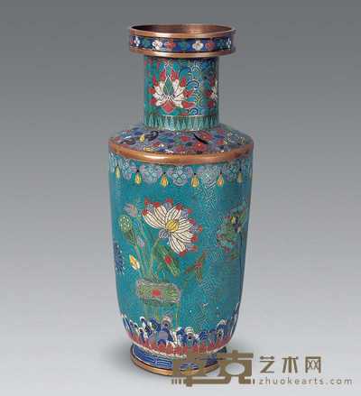 清 景泰蓝花瓶 高39cm